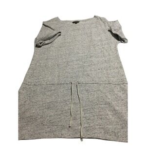 Banana Republic Heathered Gray Drawstring WaistPullover Sweatshirt Women Medium